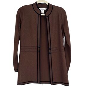 Exclusively Misook Brown Open Cardigan XS